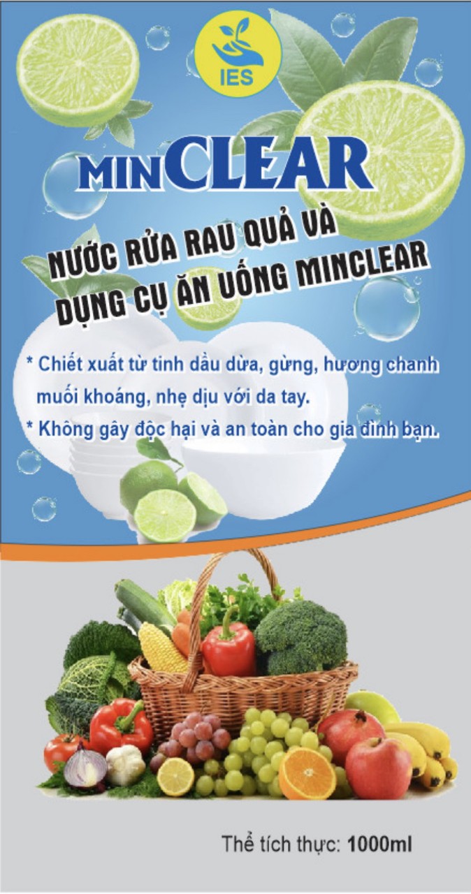 Nước rửa rau quả và dụng cụ ăn uống Min Clear