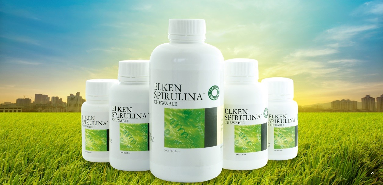 TẢO XOẮN ELKEN SPIRULINA  1.200 viên