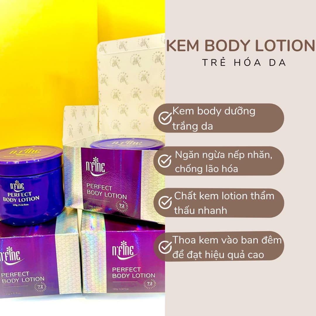 KEM DƯỠNG DA TOÀN THÂN HOÀN HẢO NÂNG TÔNG DA TỰ NHIÊN – N’FINE PERFECT BODY LOTION