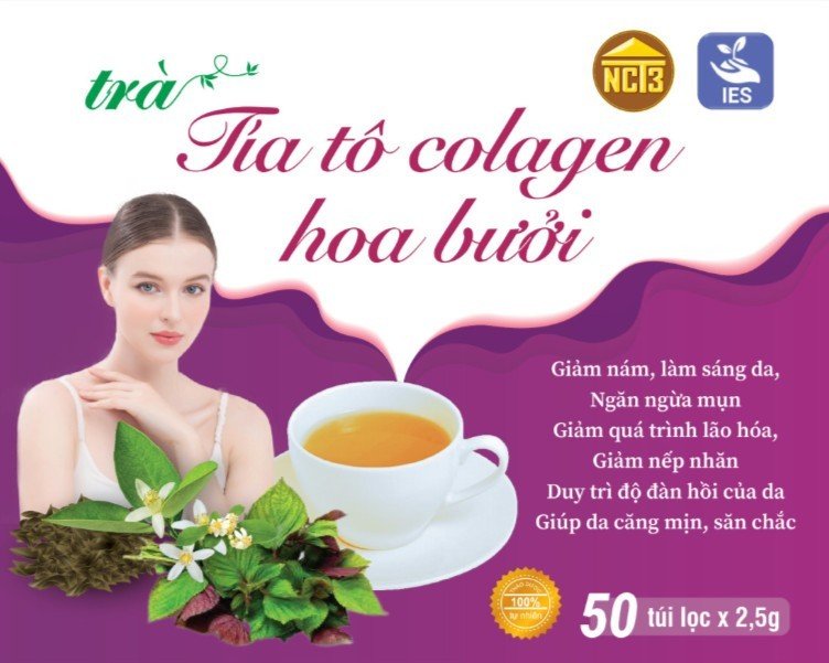 TRÀ TÍA TÔ COLAGEN HOA BƯỞI ( IES )