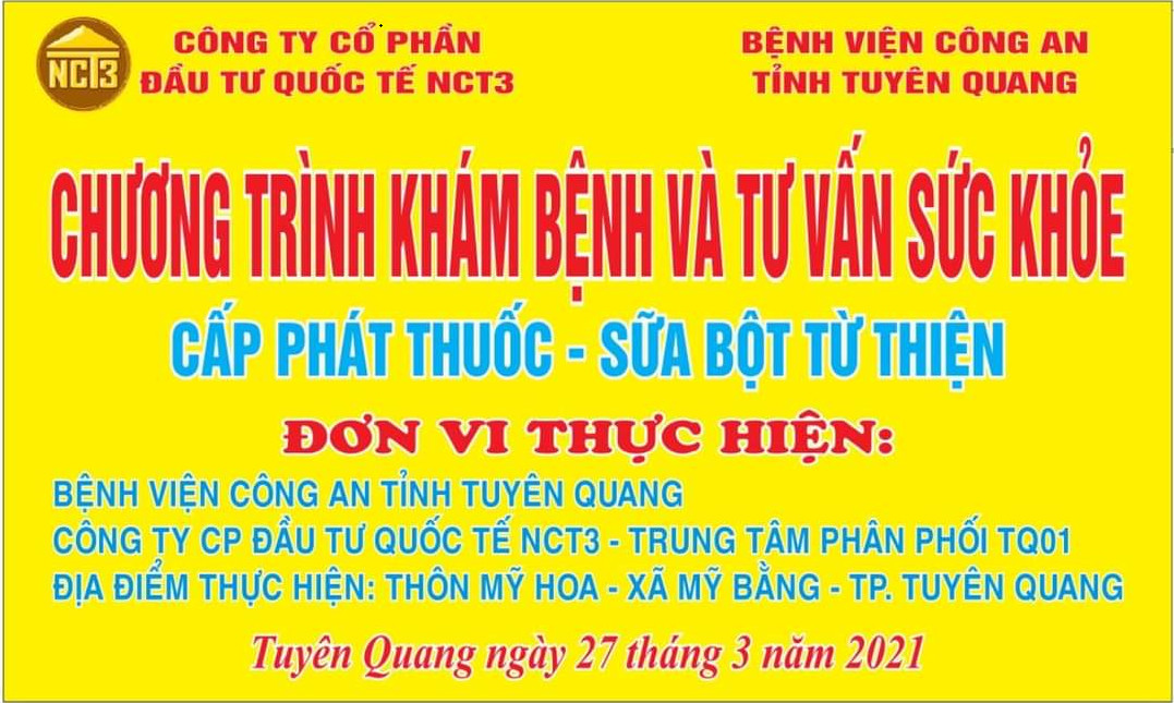 CHƯƠNG TRÌNH KHÁM BỆNH VÀ TƯ VẤN SỨC KHỎE