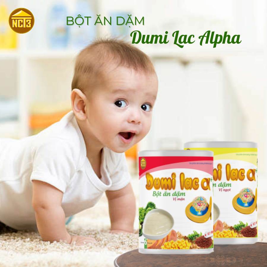 BỘT ĂN DẶM DUMI LAC α+  vị ngọt 750g