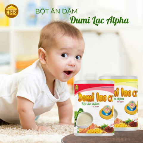 BỘT ĂN DẶM DUMI LAC α+  vị mặn 350g