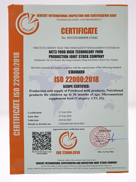 GIẤY CHỨNG NHẬN ISO